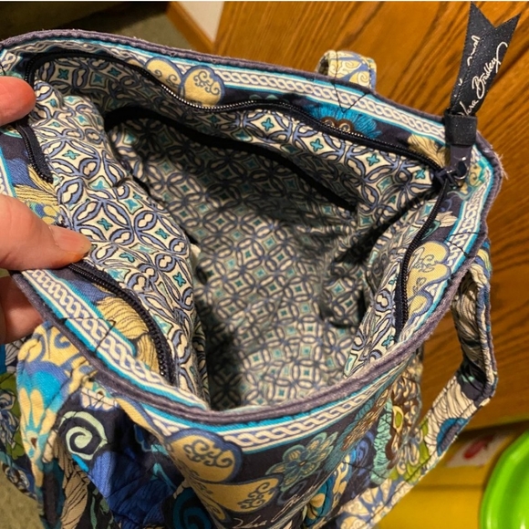 Vera Bradley Mod Floral Blue Hannah Quilted Handbag & Wallet - Picture 12 of 16